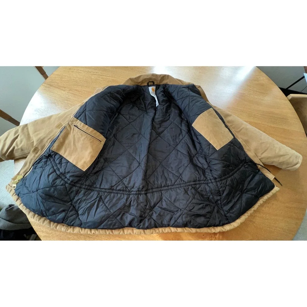 Carhartt Women's WC026 Sandstone Coat Jacket Brown Quilted Lined Size M Medium - Picture 3 of 10